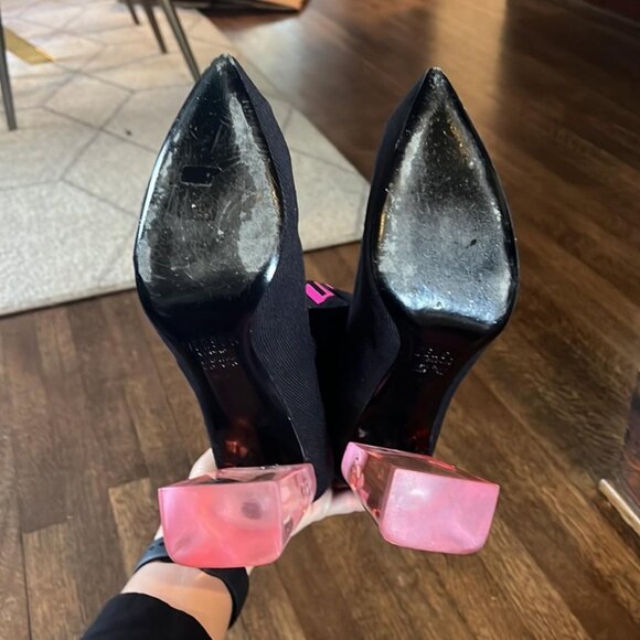 Versus By Versace Pink Sock Boots - Picture 3 of 4